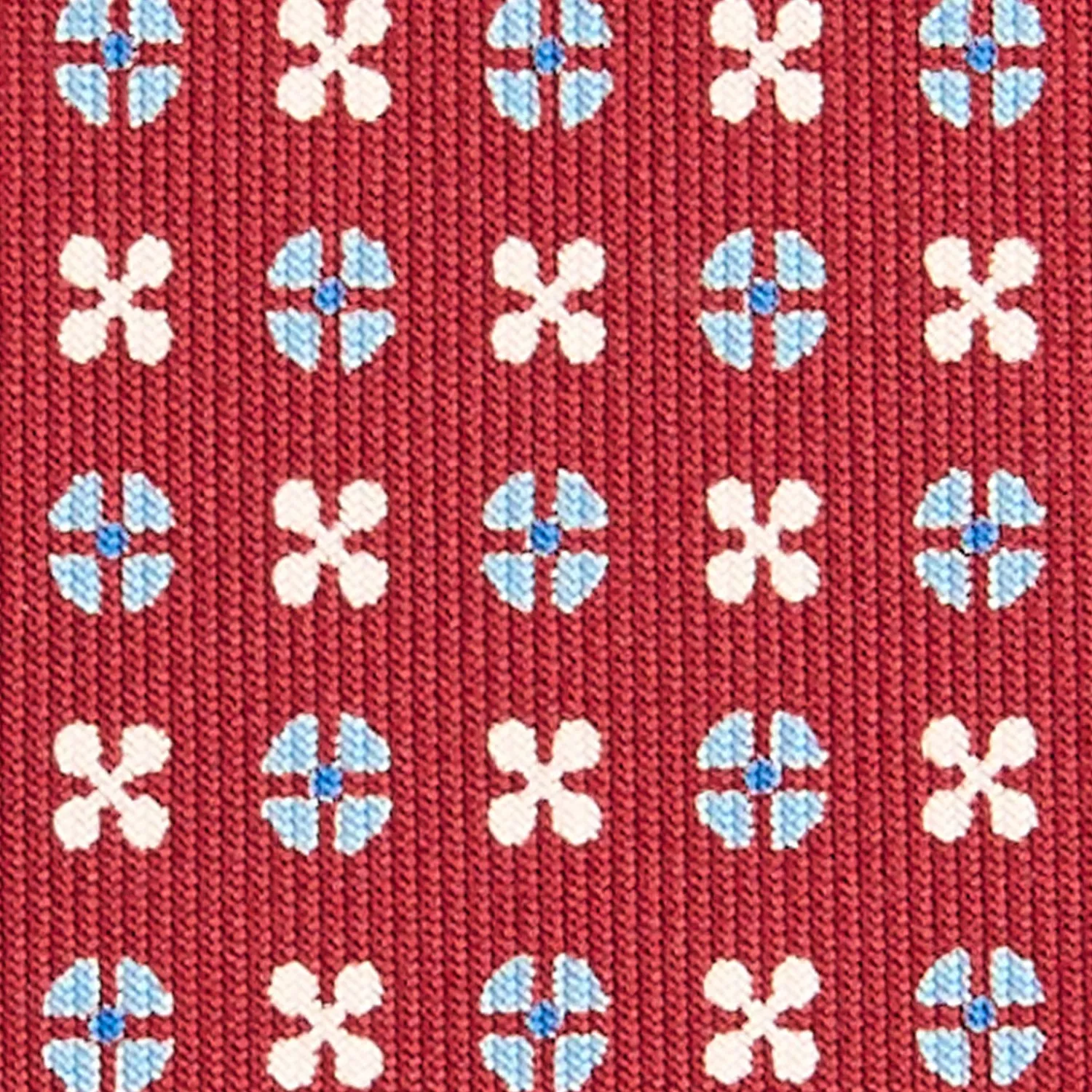E.Marinella CRAVATTE|Cravatte In Seta Stampata|CRAVATTA SARTORIALE CLASSICA IN SETA BORDEAUX Microfantasia fiore