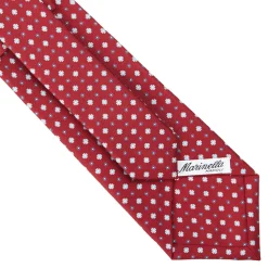 E.Marinella CRAVATTE|CRAVATTA SARTORIALE CLASSICA IN SETA BORDEAUX Microfantasia