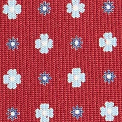 E.Marinella CRAVATTE|CRAVATTA SARTORIALE CLASSICA IN SETA BORDEAUX Microfantasia