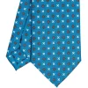 E.Marinella CRAVATTE|Cravatte In Seta Stampata|CRAVATTA SARTORIALE CLASSICA IN SETA BLU MEDIO Microfantasia fiore