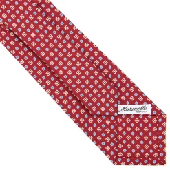 E.Marinella CRAVATTE|Cravatte In Seta Stampata|CRAVATTA SARTORIALE CLASSICA IN SETA BORDEAUX Microfantasia fiore