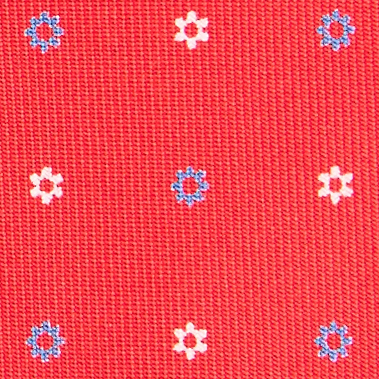 E.Marinella CRAVATTE|Cravatte In Seta Stampata|CRAVATTA SARTORIALE CLASSICA IN SETA ROSSA Microfantasia fiore