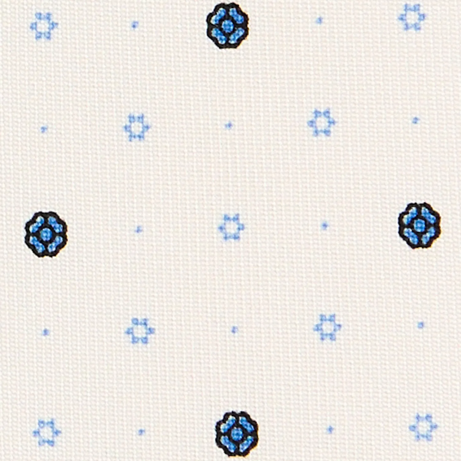 E.Marinella CRAVATTE|Cravatte In Seta Stampata|CRAVATTA SARTORIALE CLASSICA IN SETA BIANCA Microfantasia fiore