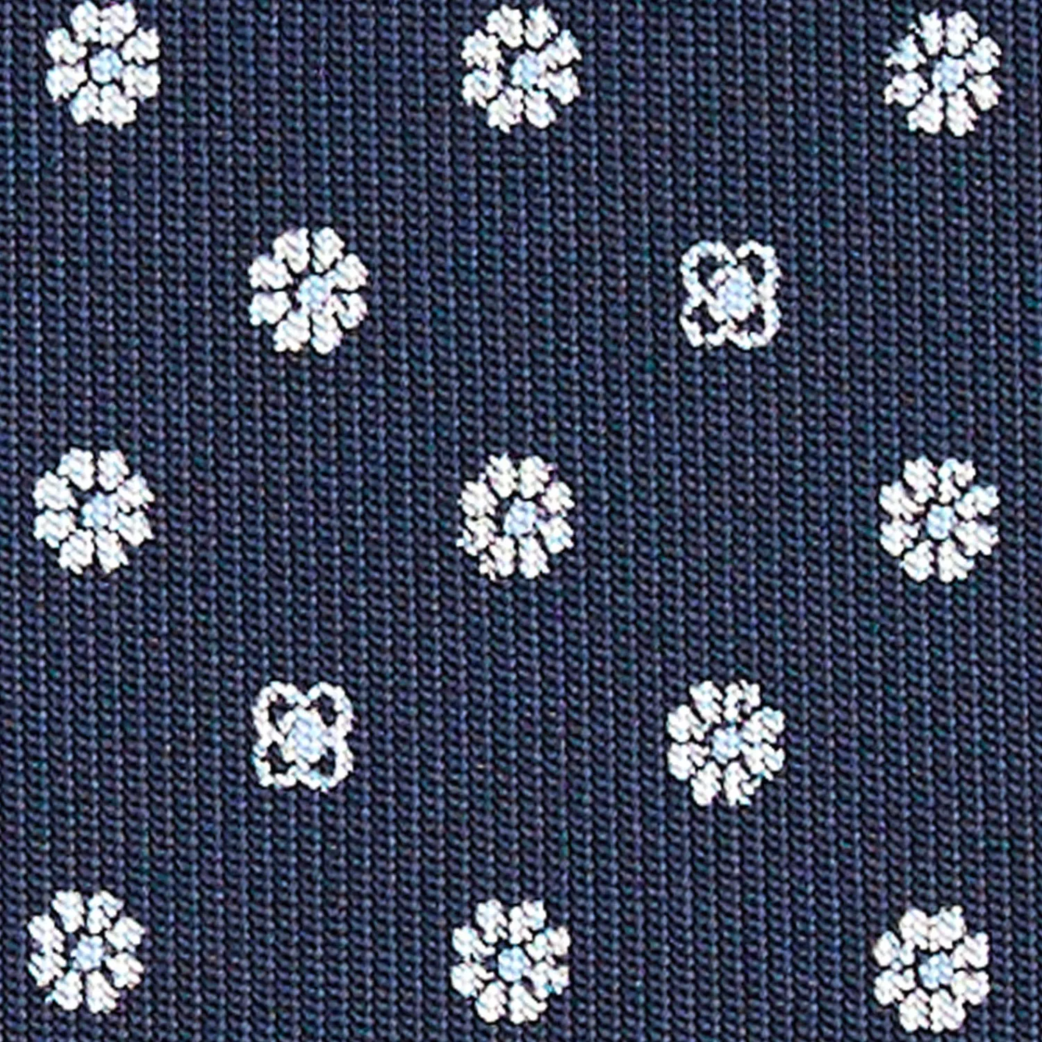 E.Marinella CRAVATTE|Cravatte In Seta Stampata|CRAVATTA SARTORIALE CLASSICA IN SETA BLU SCURO Microfantasia fiore