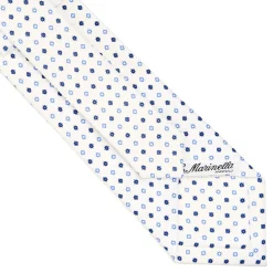 E.Marinella CRAVATTE|Cravatte In Seta Stampata|CRAVATTA SARTORIALE CLASSICA IN SETA BIANCA Microfantasia fiore