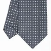 E.Marinella CRAVATTE|CRAVATTA SARTORIALE CLASSICA IN SETA GRIGIO SCURO Microfantasia fiore