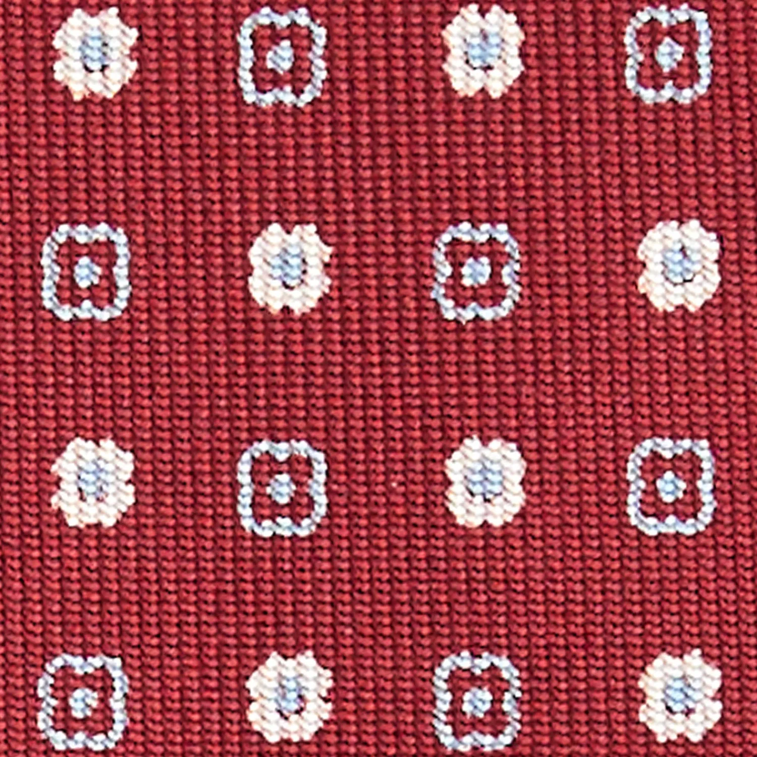 E.Marinella CRAVATTE|Cravatte In Seta Stampata|CRAVATTA SARTORIALE CLASSICA IN SETA BORDEAUX Microfantasia fiore