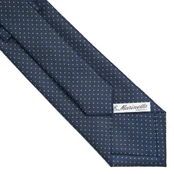 E.Marinella CRAVATTE|Cravatte Pois|CRAVATTA SARTORIALE CLASSICA IN SETA BLU SCURO Pois