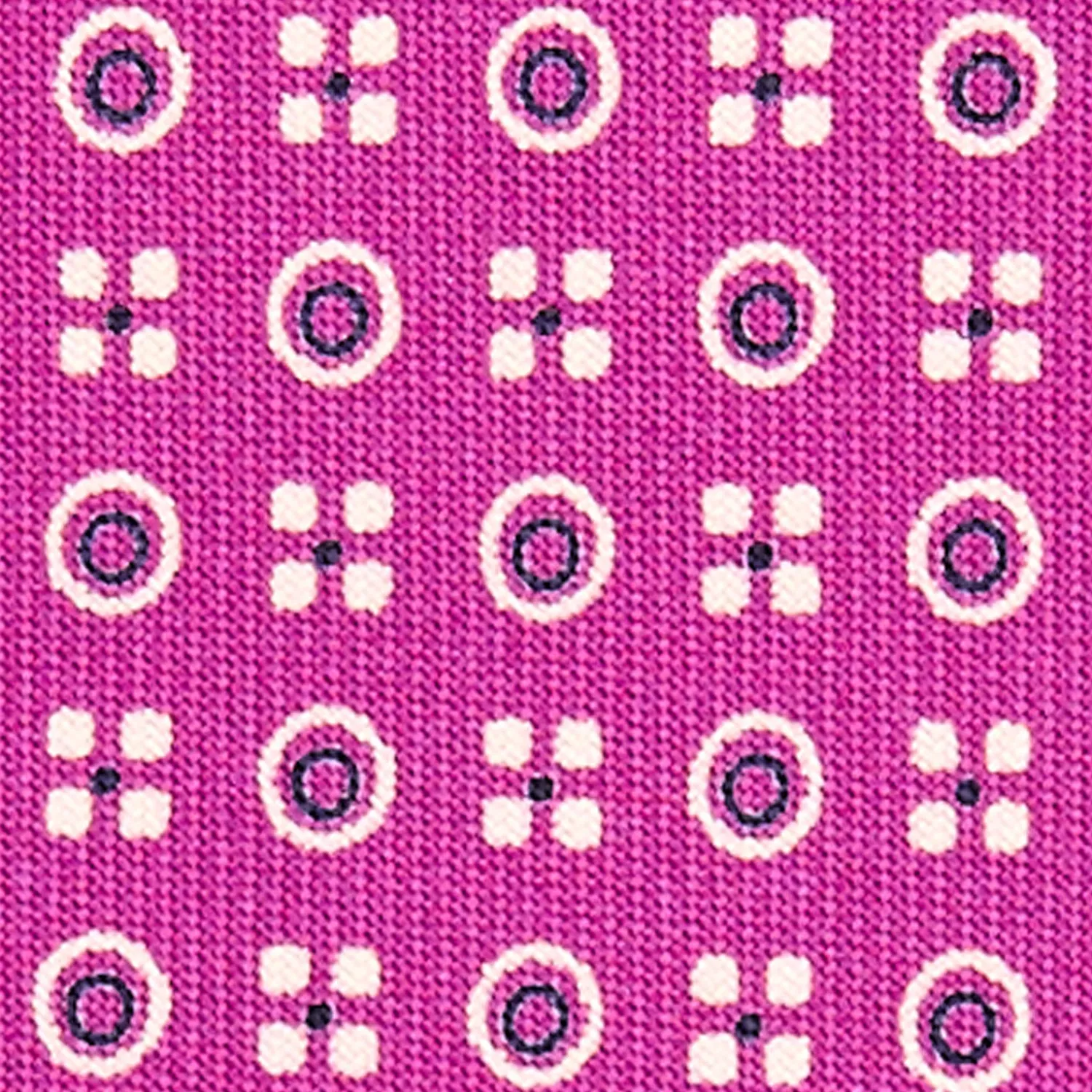 E.Marinella CRAVATTE|Cravatte In Seta Stampata|CRAVATTA SARTORIALE CLASSICA IN SETA FUCSIA Microfantasia fiore