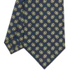 E.Marinella CRAVATTE|Cravatte In Seta Stampata|CRAVATTA SARTORIALE CLASSICA IN SETA BLU SCURO Microfantasia fiore