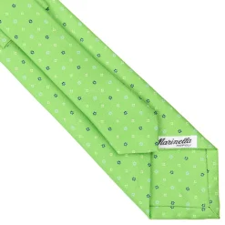 E.Marinella CRAVATTE|Cravatte In Seta Stampata|CRAVATTA SARTORIALE CLASSICA IN SETA VERDE CHIARO Microfantasia fiore