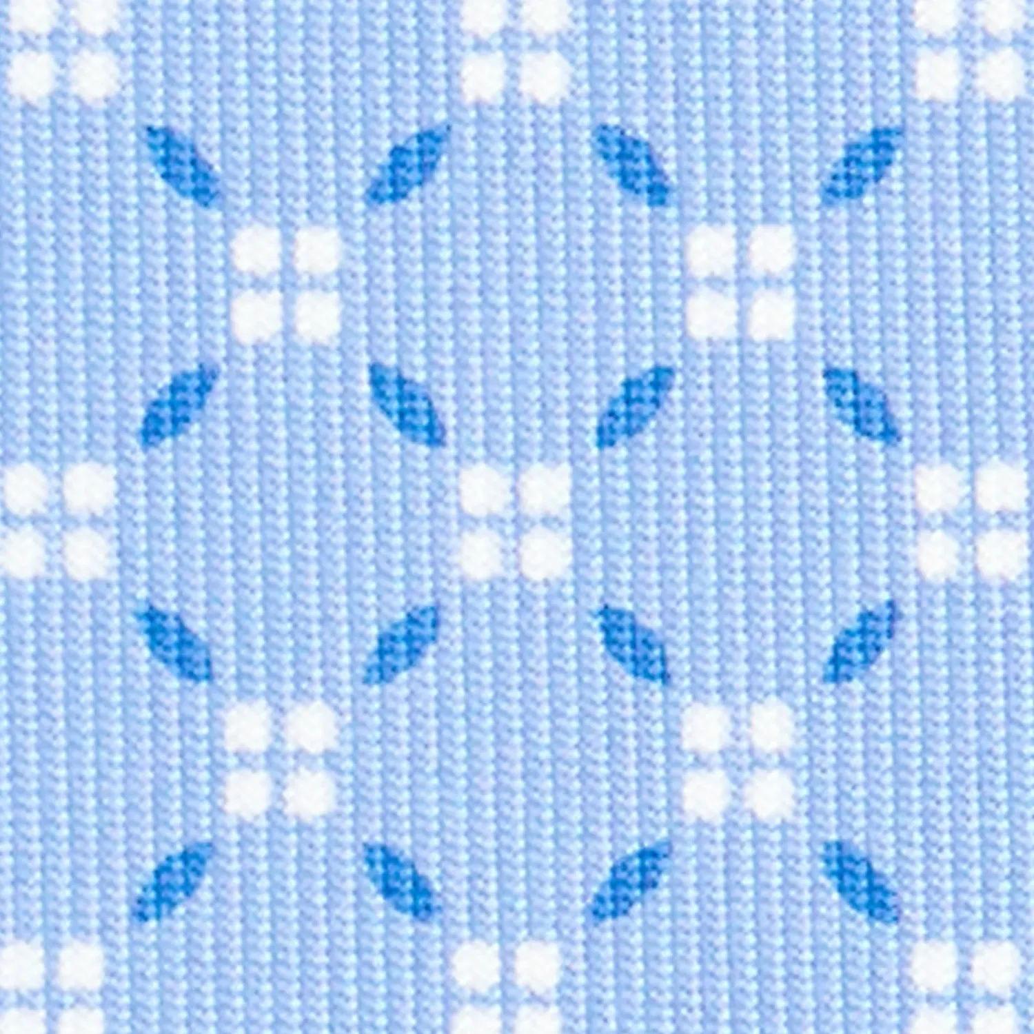 E.Marinella CRAVATTE|Cravatte In Seta Stampata|CRAVATTA SARTORIALE CLASSICA IN SETA AZZURRA Microfantasia fiore