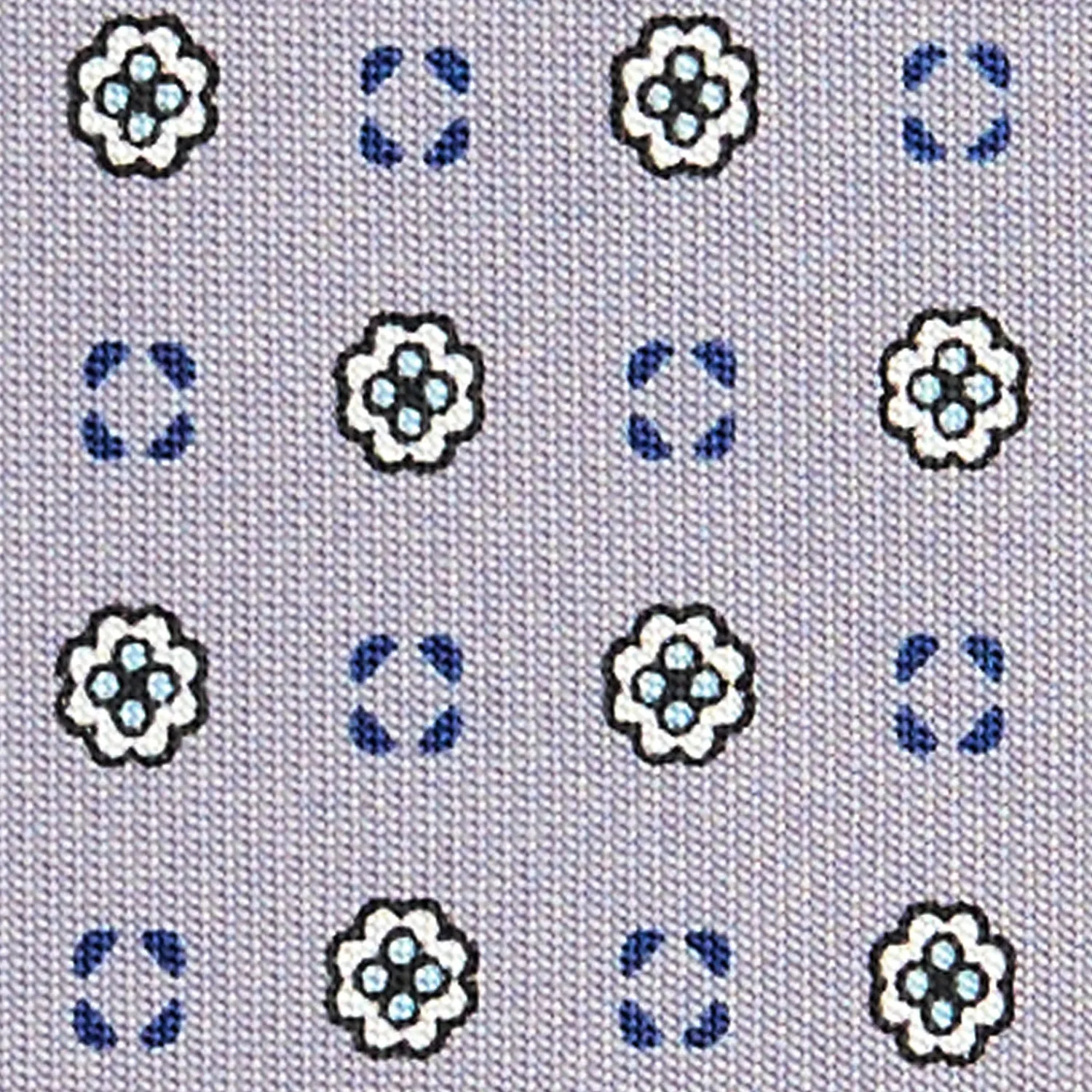 E.Marinella CRAVATTE|Cravatte In Seta Stampata|CRAVATTA SARTORIALE CLASSICA IN SETA GRIGIO CHIARO Microfantasia fiore