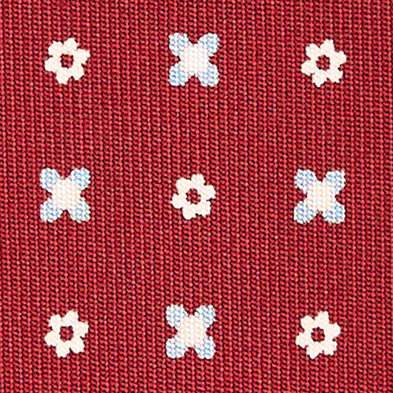 E.Marinella CRAVATTE|CRAVATTA SARTORIALE CLASSICA IN SETA BORDEAUX Microfantasia fiore