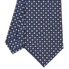 E.Marinella CRAVATTE|CRAVATTA SARTORIALE CLASSICA IN SETA BLU SCURO Microfantasia fiore