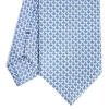 E.Marinella CRAVATTE|Cravatte In Seta Stampata|CRAVATTA SARTORIALE CLASSICA IN SETA BLU Microfantasia m geometrica