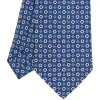 E.Marinella CRAVATTE|Cravatte In Seta Stampata|CRAVATTA SARTORIALE CLASSICA IN SETA BLU Microfantasia fiore