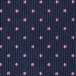 E.Marinella CRAVATTE|Cravatte In Seta Stampata|CRAVATTA SARTORIALE CLASSICA IN SETA BLU SCURO Pois