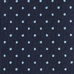 E.Marinella CRAVATTE|Cravatte In Seta Stampata|CRAVATTA SARTORIALE CLASSICA IN SETA BLU SCURO Pois