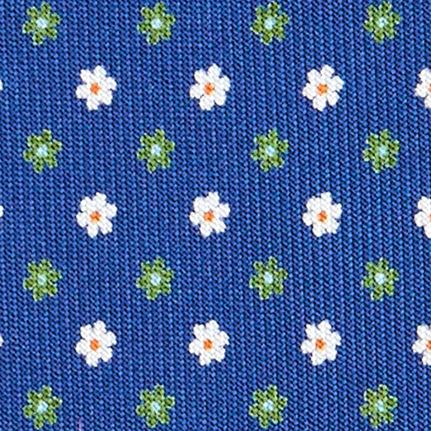 E.Marinella CRAVATTE|Cravatte 7 Cm|CRAVATTA SARTORIALE 7 CM IN SETA BLU Microfantasia fiore