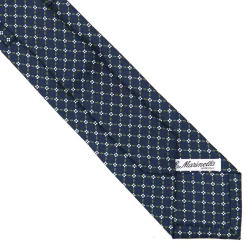E.Marinella CRAVATTE|Cravatte Extra Long|CRAVATTA SARTORIALE EXTRA LONG IN SETA BLU SCURO Microfantasia fiore
