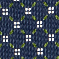 E.Marinella CRAVATTE|Cravatte Extra Long|CRAVATTA SARTORIALE EXTRA LONG IN SETA BLU SCURO Microfantasia fiore