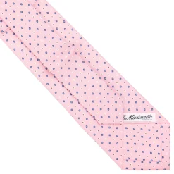 E.Marinella CRAVATTE|Cravatte Extra Long|CRAVATTA SARTORIALE EXTRA LONG IN SETA ROSA Microfantasia fiore