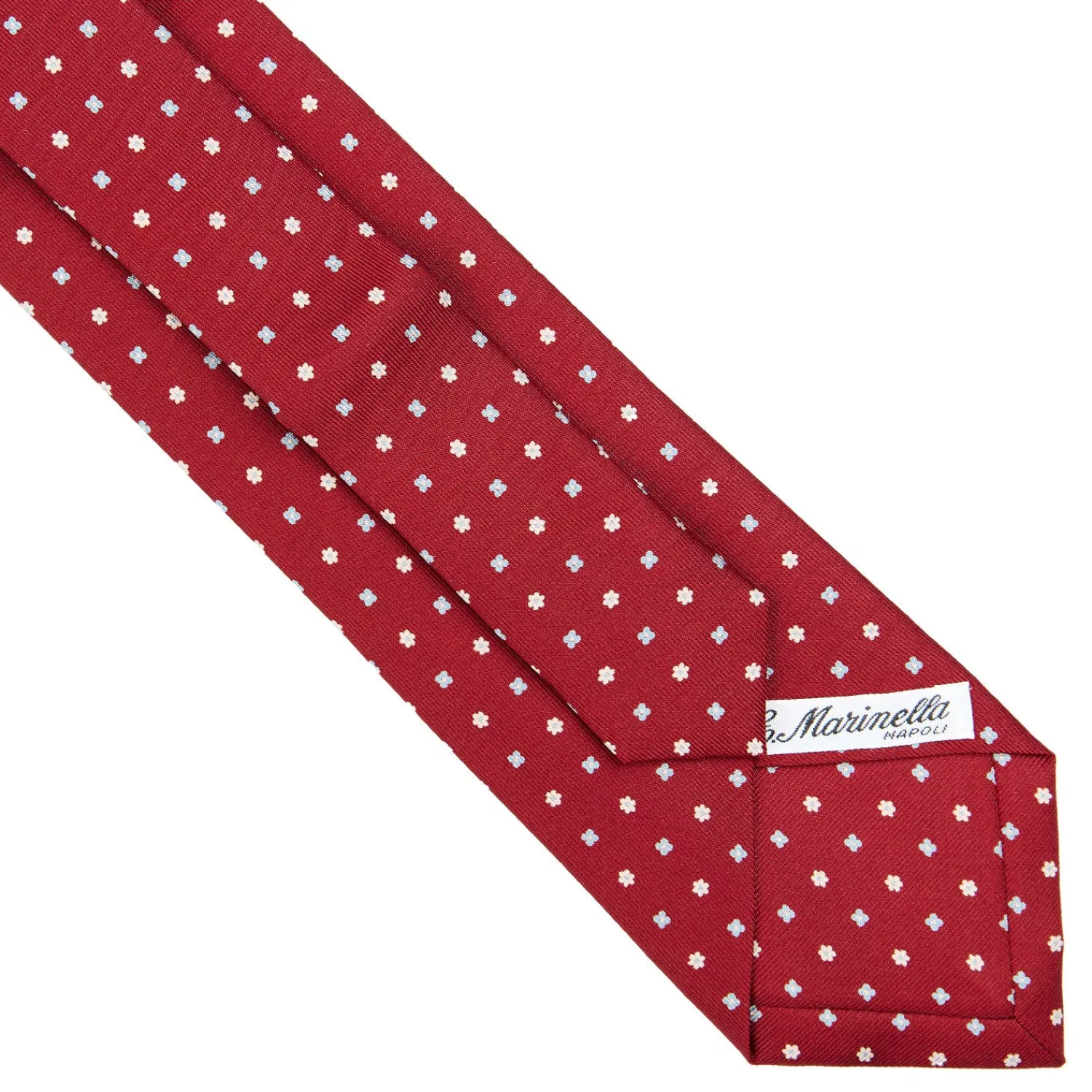 E.Marinella CRAVATTE|Cravatte Extra Long|CRAVATTA SARTORIALE EXTRA LONG IN SETA BORDEAUX Microfantasia fiore