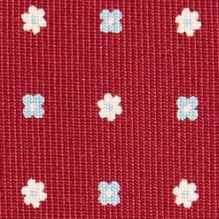 E.Marinella CRAVATTE|Cravatte Extra Long|CRAVATTA SARTORIALE EXTRA LONG IN SETA BORDEAUX Microfantasia fiore