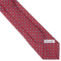 E.Marinella CRAVATTE|Cravatte Extra Long|CRAVATTA SARTORIALE EXTRA LONG IN SETA BORDEAUX Microfantasia fiore