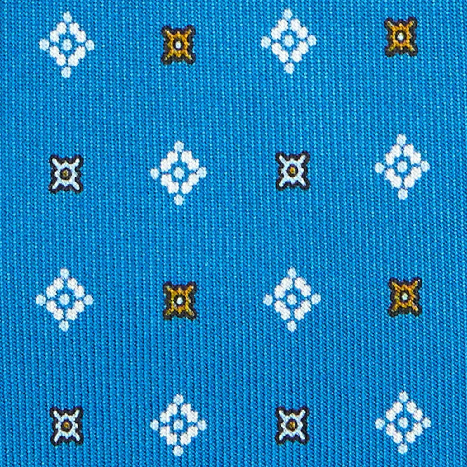 E.Marinella CRAVATTE|Cravatte Extra Long|CRAVATTA SARTORIALE EXTRA LONG IN SETA BLU MEDIO Microfantasia fiore