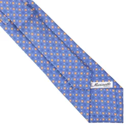 E.Marinella CRAVATTE|Cravatte Extra Long|CRAVATTA SARTORIALE EXTRA LONG IN SETA AZZURRO POLVERE Microfantasia fiore
