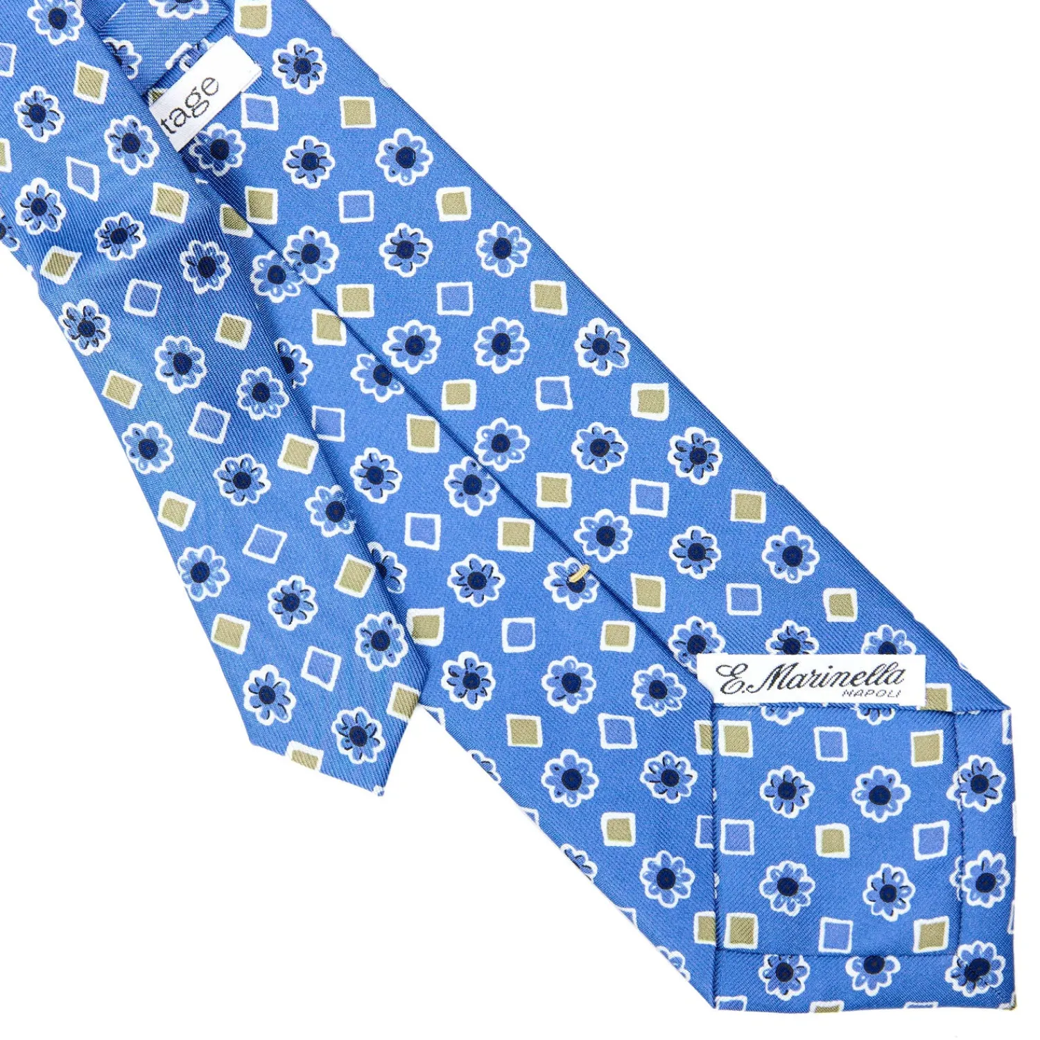 E.Marinella CRAVATTE|Cravatte Extra Long|CRAVATTA SARTORIALE EXTRA LONG IN SETA AZZURRO POLVERE Collezione heritage