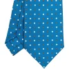 E.Marinella CRAVATTE|Cravatte Extra Long|CRAVATTA SARTORIALE EXTRA LONG IN SETA BLU MEDIO Microfantasia fiore