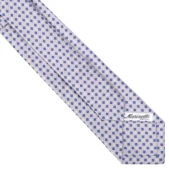 E.Marinella CRAVATTE|Cravatte Extra Long|CRAVATTA SARTORIALE EXTRA LONG IN SETA GRIGIO CHIARO Microfantasia fiore