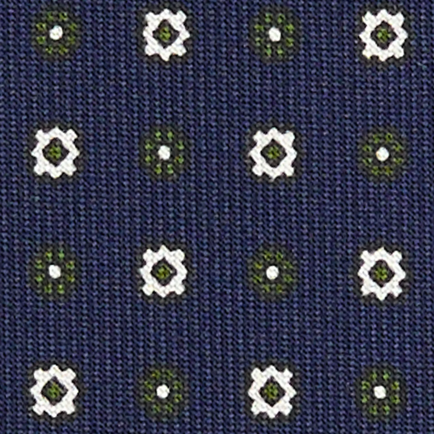 E.Marinella CRAVATTE|Cravatte Extra Long|CRAVATTA SARTORIALE EXTRA LONG IN SETA BLU SCURO Microfantasia fiore