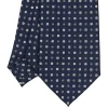 E.Marinella CRAVATTE|Cravatte Extra Long|CRAVATTA SARTORIALE EXTRA LONG IN SETA BLU SCURO Microfantasia fiore