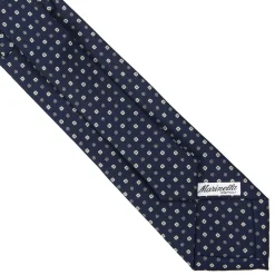 E.Marinella CRAVATTE|Cravatte Extra Long|CRAVATTA SARTORIALE EXTRA LONG IN SETA BLU SCURO Microfantasia fiore