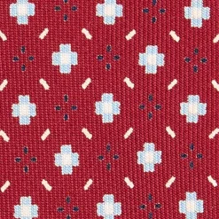 E.Marinella CRAVATTE|Cravatte Extra Long|CRAVATTA SARTORIALE EXTRA LONG IN SETA BORDEAUX Microfantasia fiore