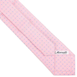 E.Marinella CRAVATTE|Cravatte Extra Long|CRAVATTA SARTORIALE EXTRA LONG IN SETA ROSA Microfantasia fiore