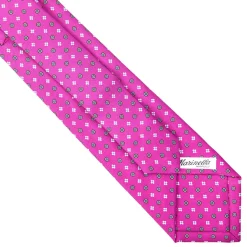 E.Marinella CRAVATTE|Cravatte Extra Long|CRAVATTA SARTORIALE EXTRA LONG IN SETA FUCSIA Microfantasia fiore