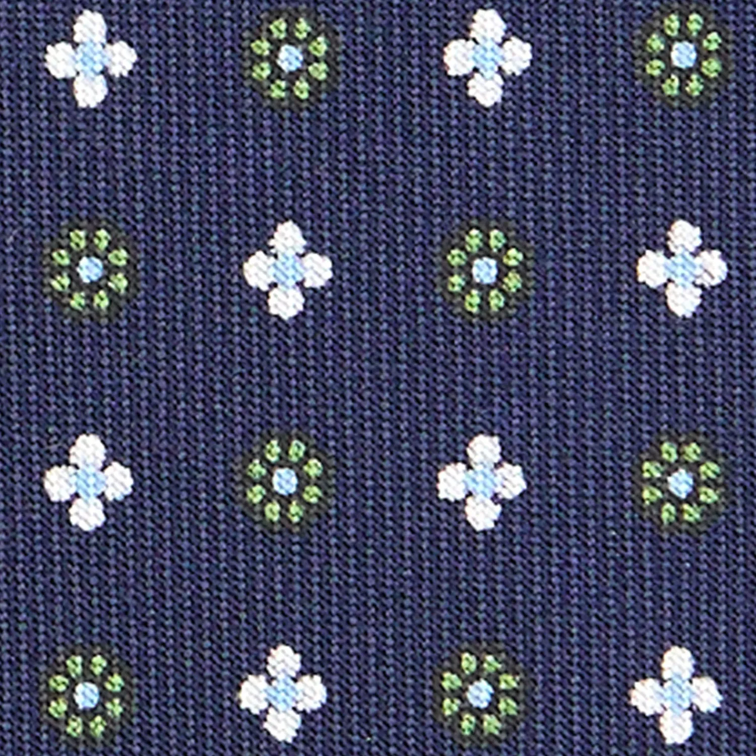 E.Marinella CRAVATTE|Cravatte Extra Long|CRAVATTA SARTORIALE EXTRA LONG IN SETA BLU SCURO Microfantasia fiore