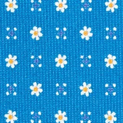 E.Marinella CRAVATTE|Cravatte Extra Long|CRAVATTA SARTORIALE EXTRA LONG IN SETA BLU MEDIO Microfantasia fiore