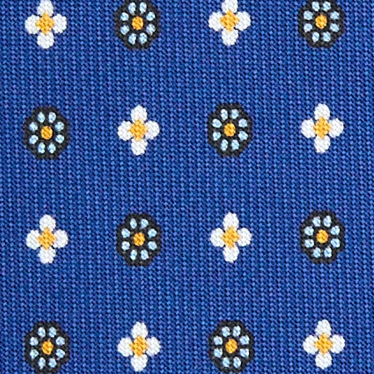 E.Marinella CRAVATTE|Cravatte Extra Long|CRAVATTA SARTORIALE EXTRA LONG IN SETA BLUMicrofantasia fiore