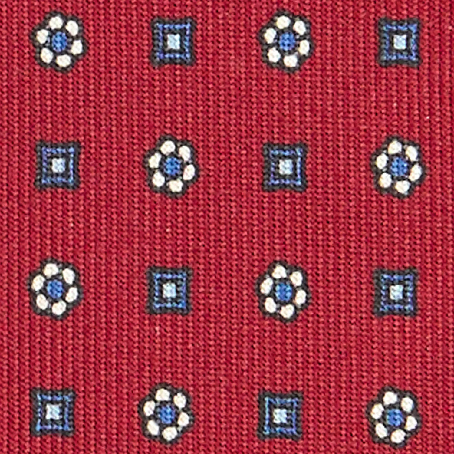 E.Marinella Cravatte Extra Long|CRAVATTE|CRAVATTA SARTORIALE EXTRA LONG IN SETA BORDEAUX Microfantasia fiore