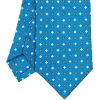 E.Marinella CRAVATTE|Cravatte Extra Long|CRAVATTA SARTORIALE EXTRA LONG IN SETA BLU MEDIO Microfantasia fiore