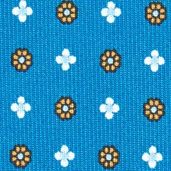 E.Marinella CRAVATTE|Cravatte Extra Long|CRAVATTA SARTORIALE EXTRA LONG IN SETA BLU MEDIO Microfantasia fiore