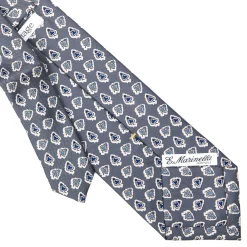 E.Marinella CRAVATTE|Cravatte Extra Long|CRAVATTA SARTORIALE EXTRA LONG IN SETA GRIGIO SCURO Collezione heritage