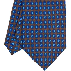 E.Marinella CRAVATTE|Cravatte Extra Long|CRAVATTA SARTORIALE EXTRA LONG IN SETA MARRONE SCURO Collezione heritage