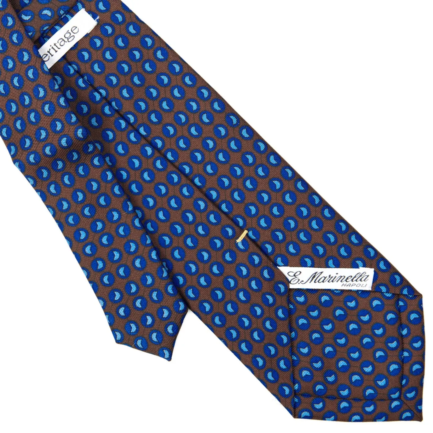 E.Marinella CRAVATTE|Cravatte Extra Long|CRAVATTA SARTORIALE EXTRA LONG IN SETA MARRONE SCURO Collezione heritage